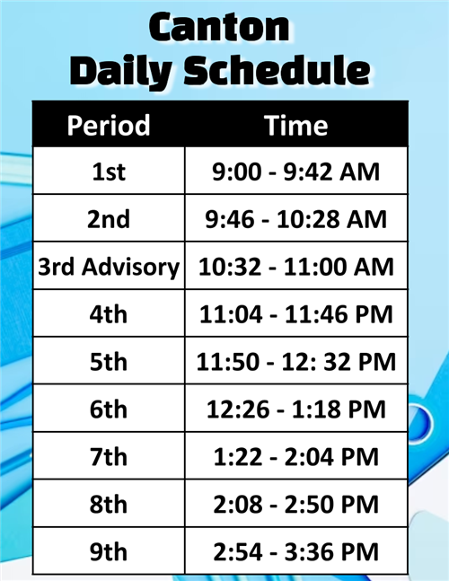Bell schedule